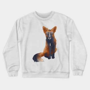 Watercolor fox portrait Crewneck Sweatshirt